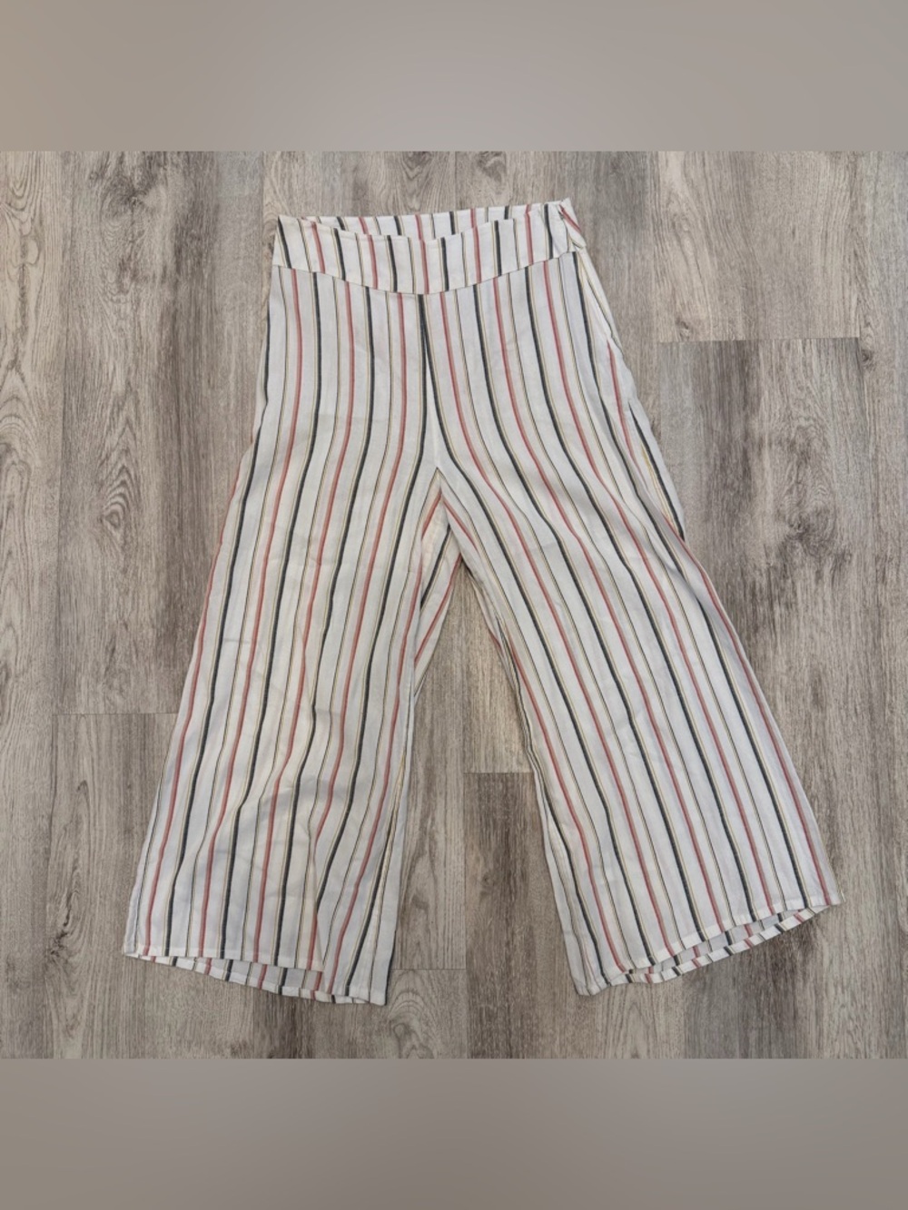 Billabong x Sincerely Jules Striped‎ Wide Leg Pants Size 25 Linen Feel